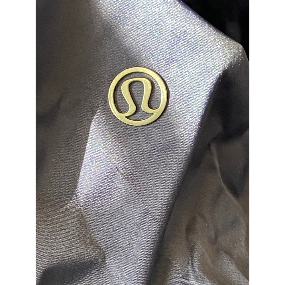 Lululemon Reversible Down Coat Full Zip Hooded Quilted Navy Blue Womens Size 4 - Picture 7 of 8